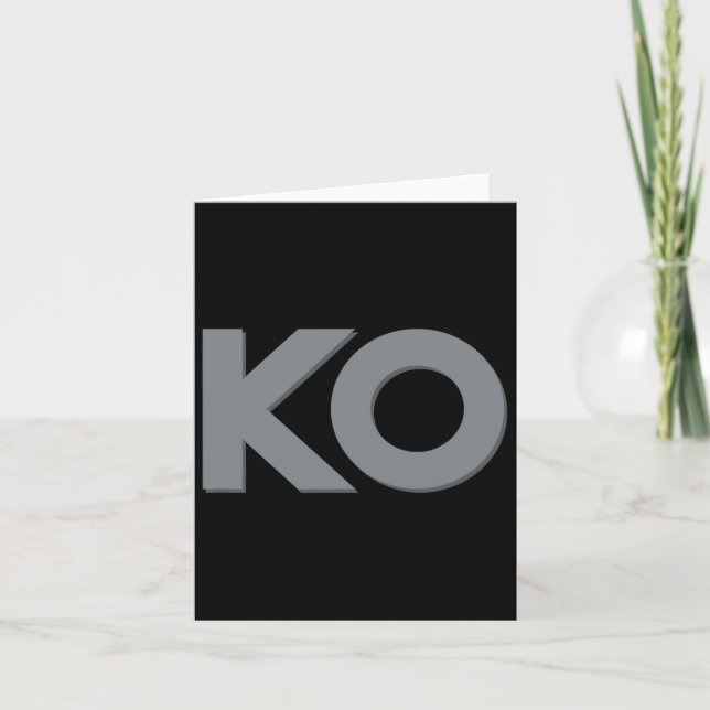 Ko Funny Knock ut Boxing Wrestling Manar Women Hum Kort (Framsida)