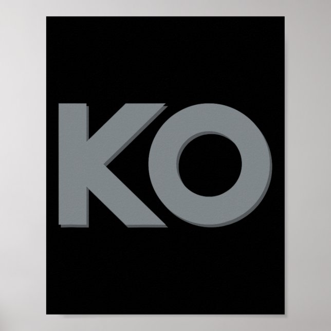Ko Funny Knock ut Boxing Wrestling Manar Women Hum Poster (Framsidan)