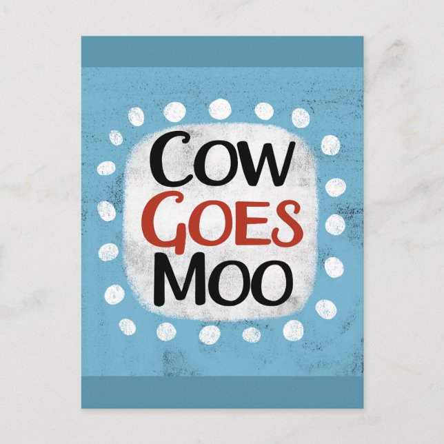 Ko går moo postkort vykort (Framsida)