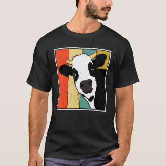Ko gård djur retro t shirt