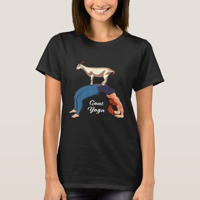 Ko Götyoga Pose Kvinna Böjer Yogi Bro As T Shirt (Framsida)