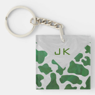Ko grön och vit monogram