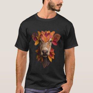 Ko Höst Löv Konstnärlig Djur Konst Blad Fall Ae T Shirt