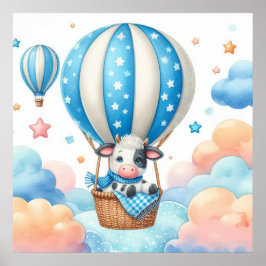 Ko Hot Air Balloon Pojke Poster