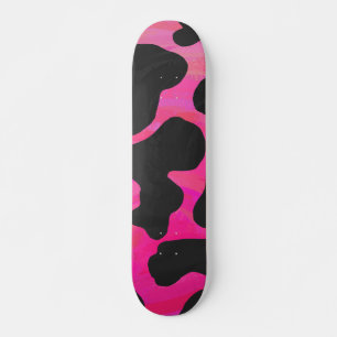 Ko Hot Rosa och Svart Tryck Skateboard Bräda 20 Cm