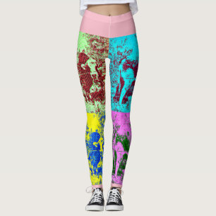 Ko i beställnings- kvinna för popkonst damasker leggings