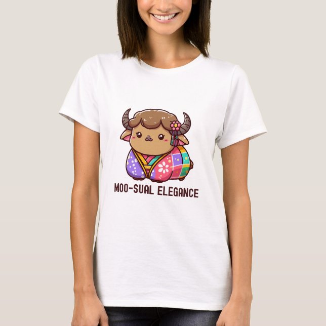 Ko i elegans i Highland T Shirt (Framsida)