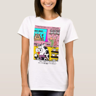 Ko i Kinaaffär Roliga Muggar T-shirts Kort & Prese