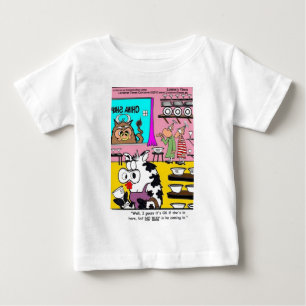 Ko i Kinaaffär Roliga Muggar T-shirts Kort & Prese