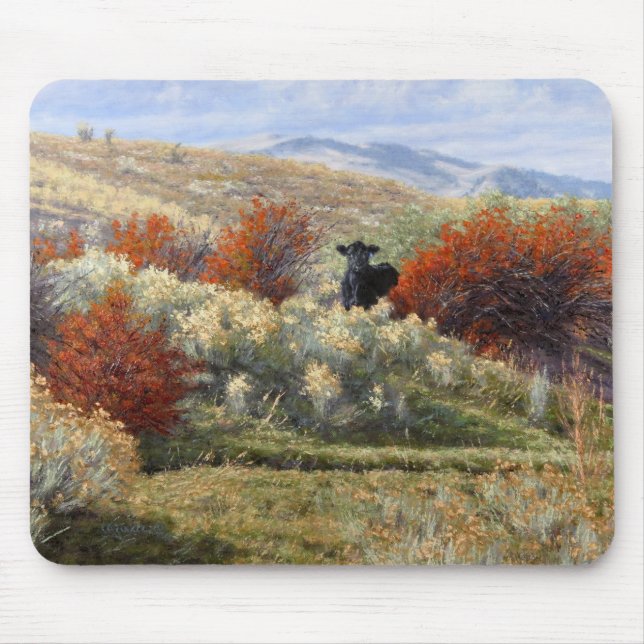 Ko i nedgången som ställer in Mousepad Musmatta (Framsidan)