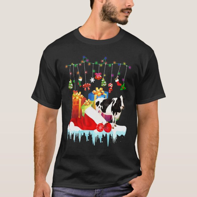 Ko i tomteluva jul lykta present t shirt (Framsida)