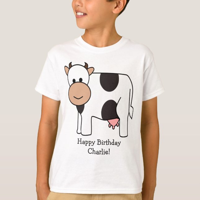 Ko illustration anpassad text kläder t-shirt (Framsida)