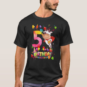 Ko jag är 5 år gammal flickors födelsedag ko fest t shirt