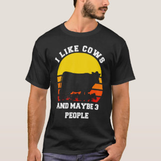 Ko Jag gillar kor och kanske gillar 3 personer T Shirt