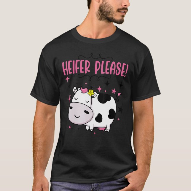 Ko Kalv Snälla Bebis Liten Flickas Kläder Barn Til T Shirt (Framsida)