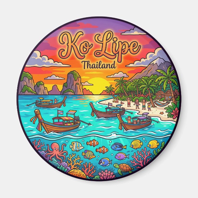 Ko Lipe Thailand Magnet (Framsidan)