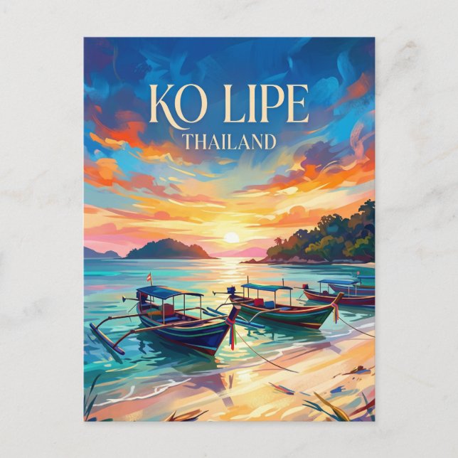 Ko Lipe Thailand Vykort (Framsida)