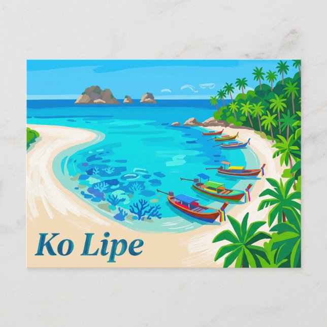 Ko Lipe Thailand Vykort (Framsida)