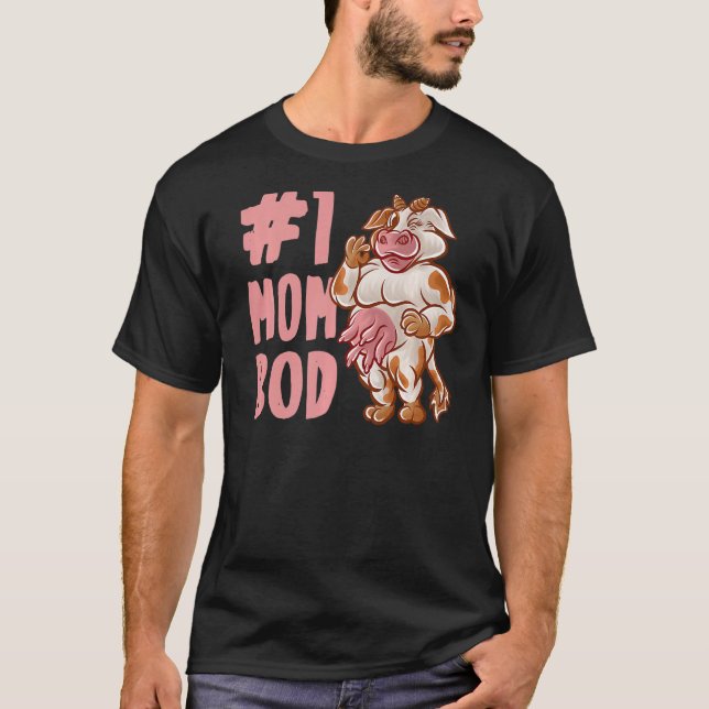 Ko Mamma Bästa Mamma Kroppsform Mamma Mamma Ko Mor T Shirt (Framsida)