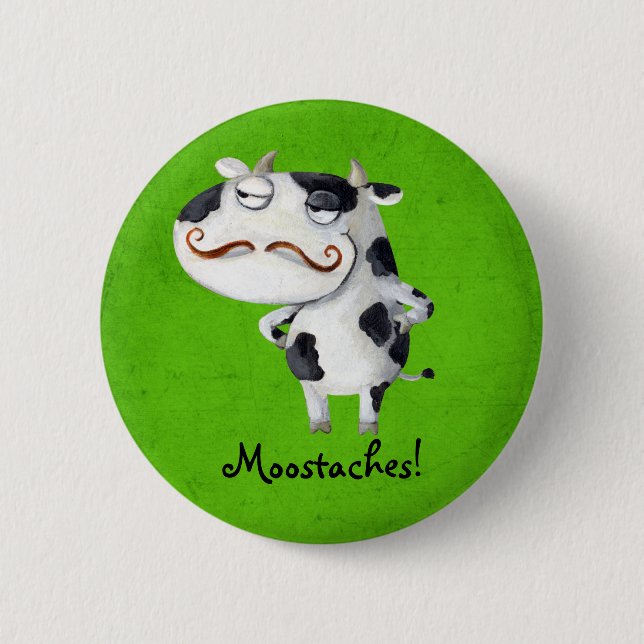 Ko med mustascher knapp (Framsida)
