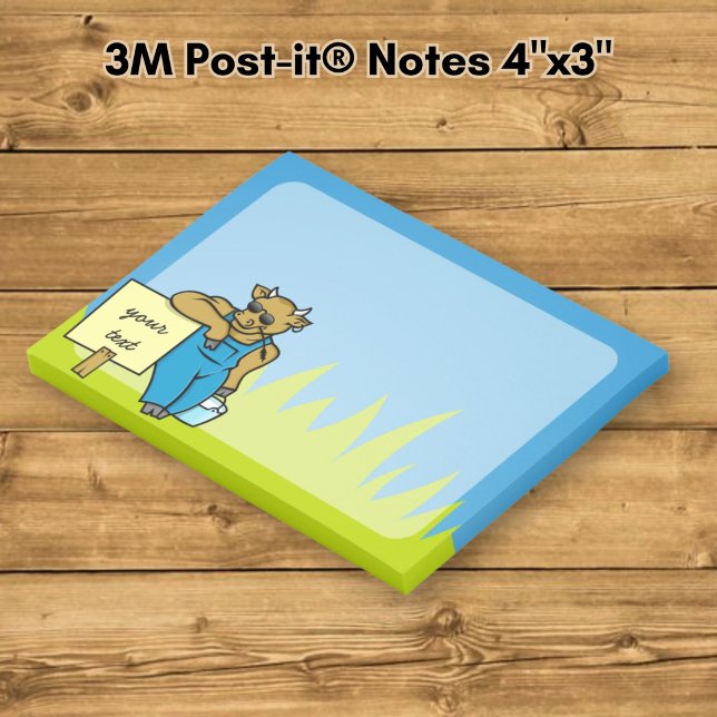 Ko med skylt post-it block (Skapare uppladdad)