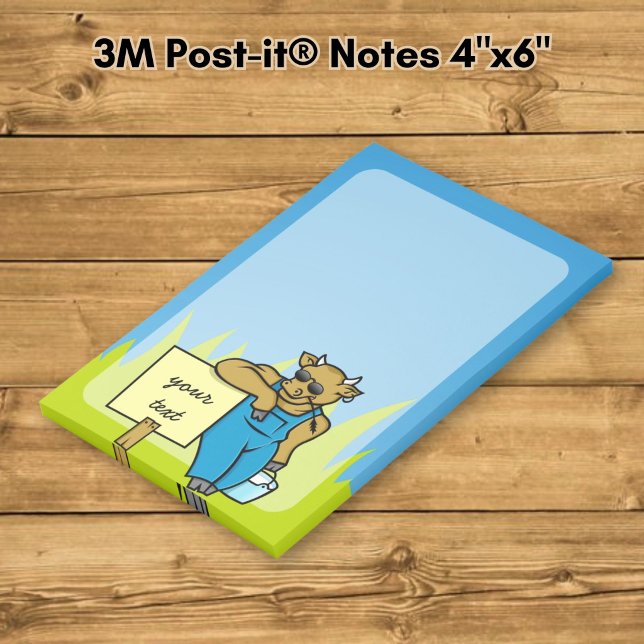 Ko med skylt post-it block (Skapare uppladdad)