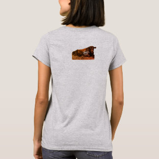 Ko mejande med öppen mun mu ljud t shirt