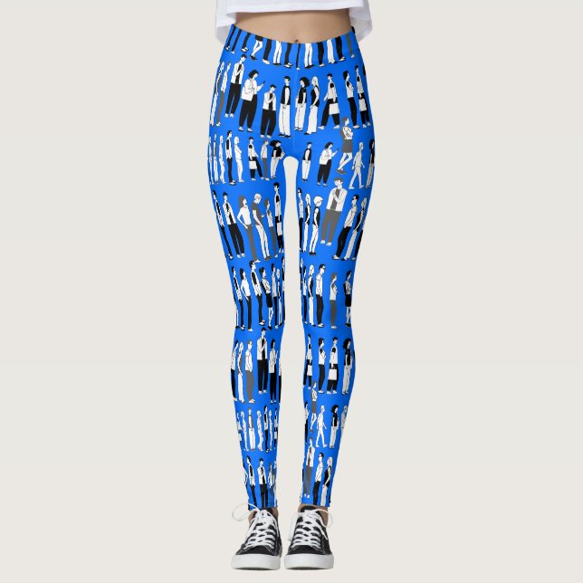 Kö, mer kö B Blue BG Leggings (Framsida)