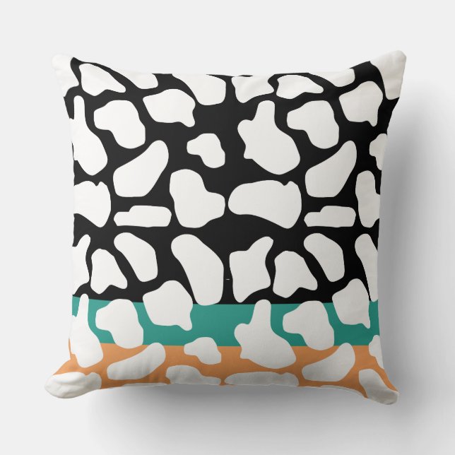 ko mönster; geometrisk grafik kudde (Framsida)