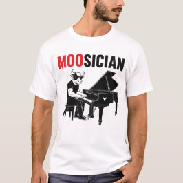 Ko Musikant Roligt Djur Puns T Shirt
