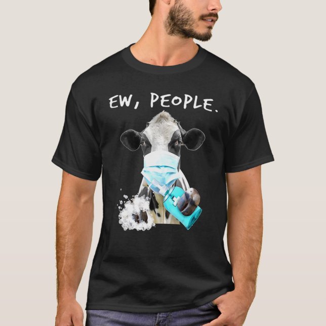 Ko Neeeej Människor Ko Som Bär En Ansiktsmask T Shirt (Framsida)