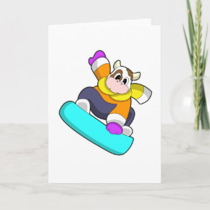 Ko på snowboardåkning med snowboard kort