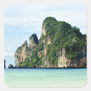 Ko Phi Phi-ön i Andamansjön, Krabi Fyrkantigt Klistermärke
