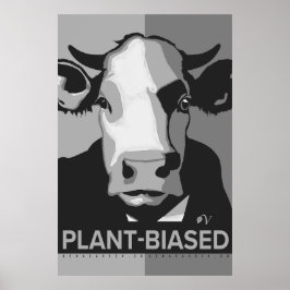Ko-Pop Art-affisch i svart och vitt - Växt-Biased Poster