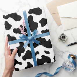 Ko Print Cowgirl Country Gård Djurfest Presentpapper