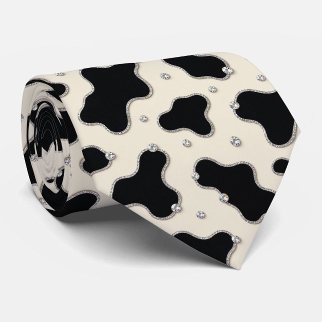 Ko Print Glitter Fals Silke Halsduk | Cowboy Slips (Rullad)