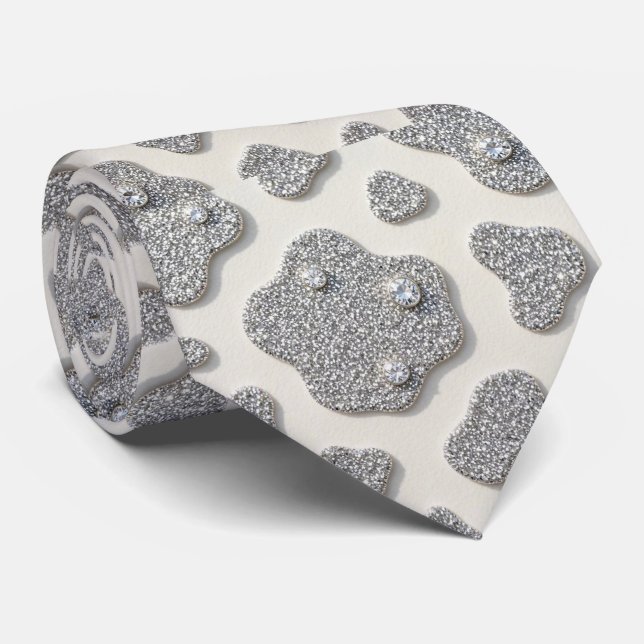 Ko Print Glitter Fals Silke Halsduk | Cowboy Slips (Rullad)