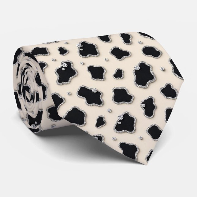 Ko Print Glitter Fals Silke Halsduk | Cowboy Slips (Rullad)