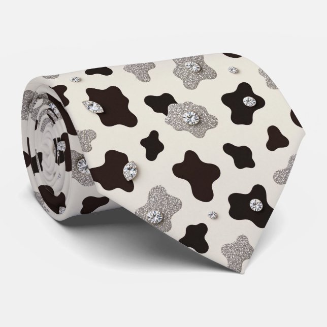 Ko Print Glitter Fals Silke Halsduk | Cowboy Slips (Rullad)