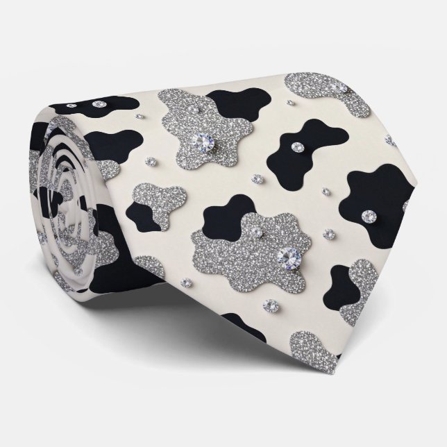 Ko Print Glitter Fals Silke Halsduk | Cowboy Slips (Rullad)