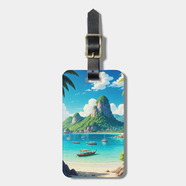 Ko Samui Thailand-strand Bagagebricka (Vertikal Framsida)