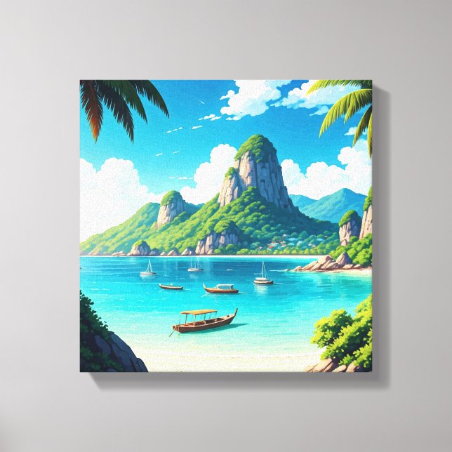 Ko Samui Thailand-strand Canvastryck (Framsida)
