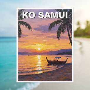 Ko Samui Thailand Sunset Vykort