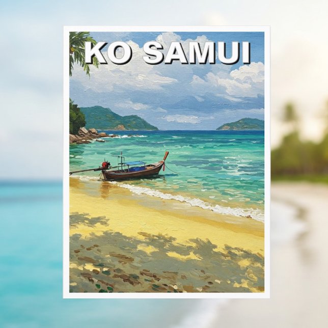 Ko Samui Thailands fiskebåt Vykort (Skapare uppladdad)