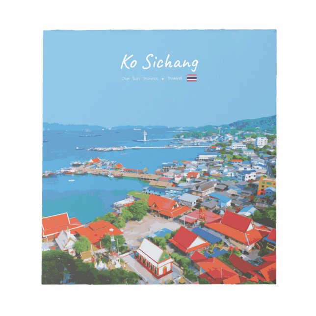 Ko Sichang, Thailand - Levande hamnvy Anteckningsblock (Framsida)