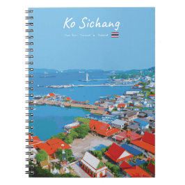 Ko Sichang, Thailand - Levande hamnvy Anteckningsbok