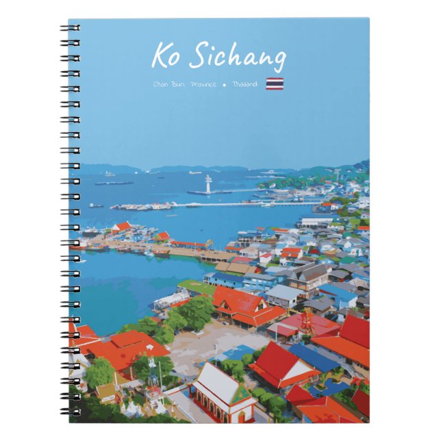 Ko Sichang, Thailand - Levande hamnvy Anteckningsbok (Framsidan)