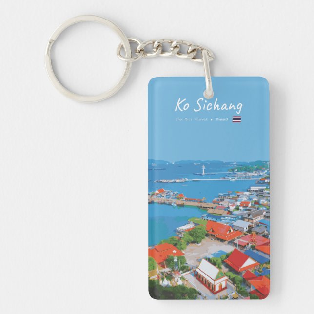 Ko Sichang, Thailand - Levande hamnvy minimalistis (Framsidan)