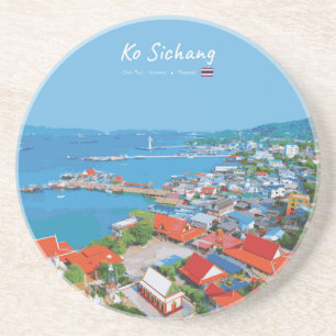 Ko Sichang, Thailand - Levande hamnvy Underlägg