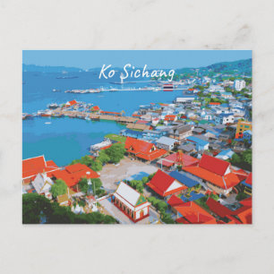 Ko Sichang, Thailand - Levande hamnvy Vykort
